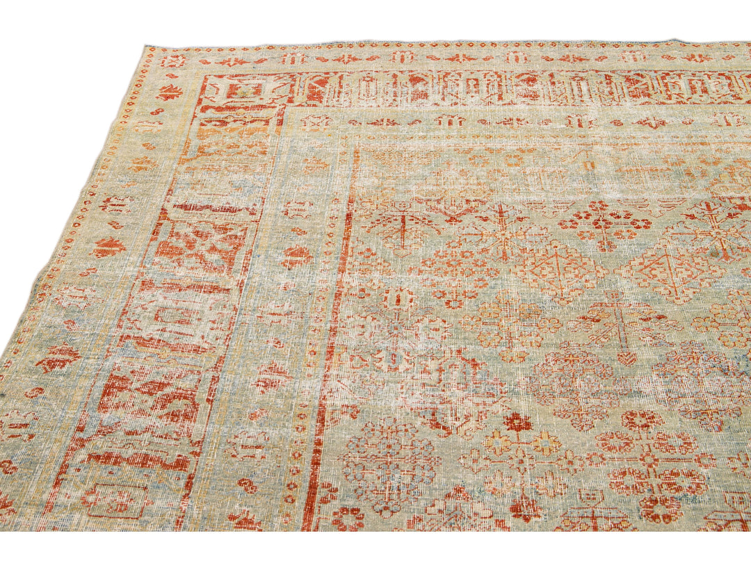 Antique Tabriz Wool Rug 8 X 11