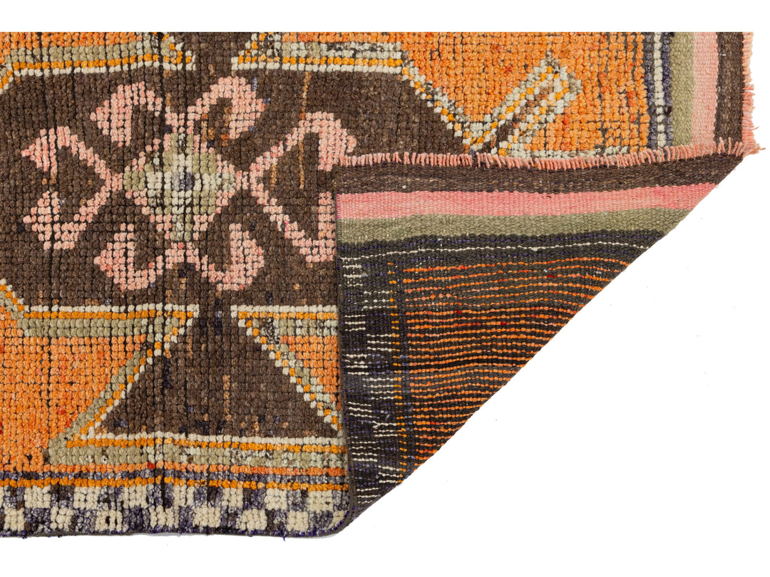 Vintage Turkish Wool Runner Rug 3 X 11