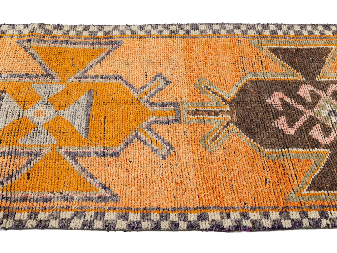 Vintage Turkish Wool Runner Rug 3 X 11