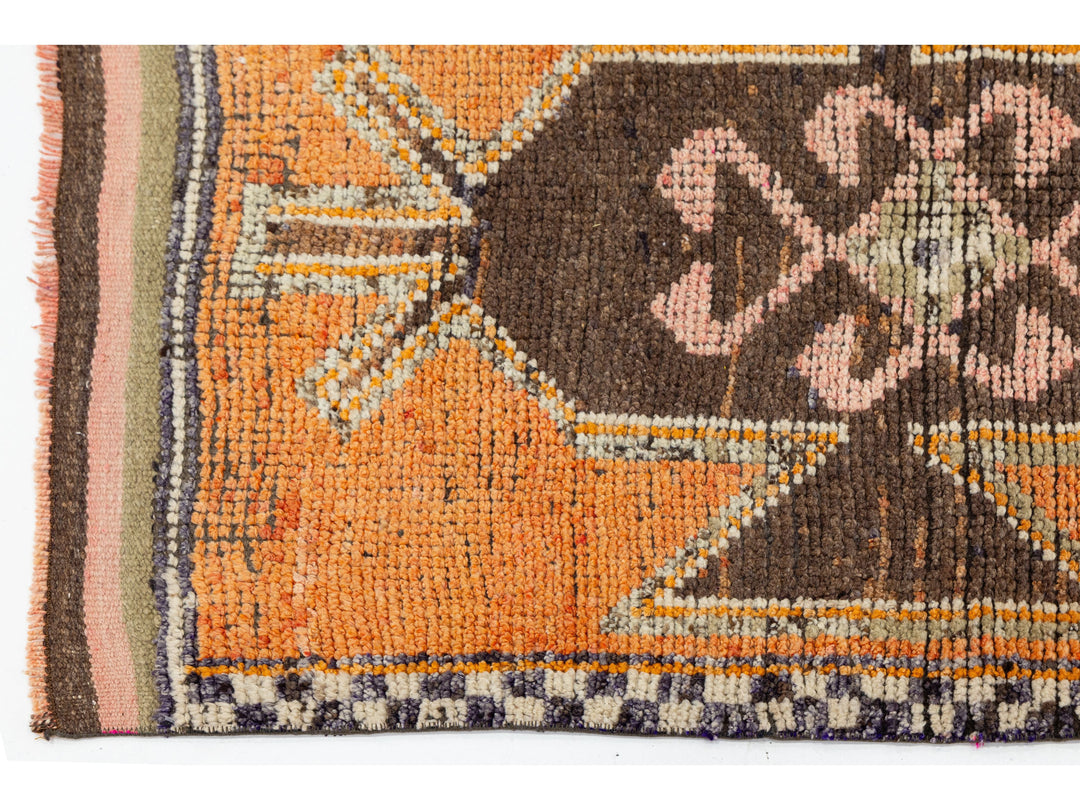 Vintage Turkish Wool Runner Rug 3 X 11