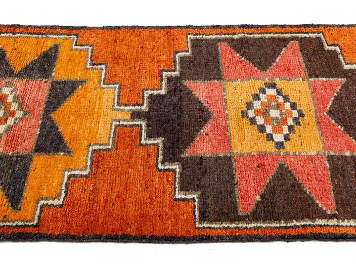 Vintage Turkish Wool Runner Rug 3 X 10