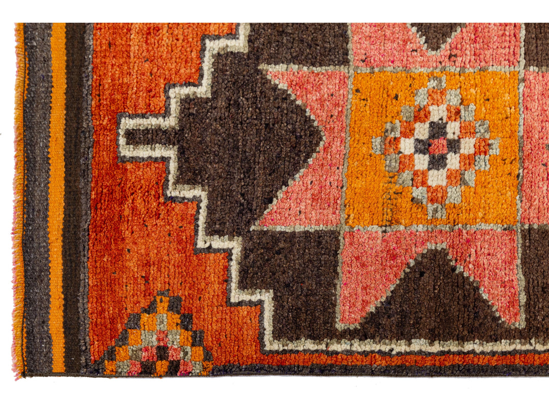 Vintage Turkish Wool Runner Rug 3 X 10