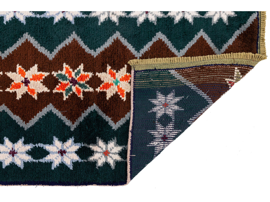 Vintage Turkish Wool Runner Rug 3 X 10