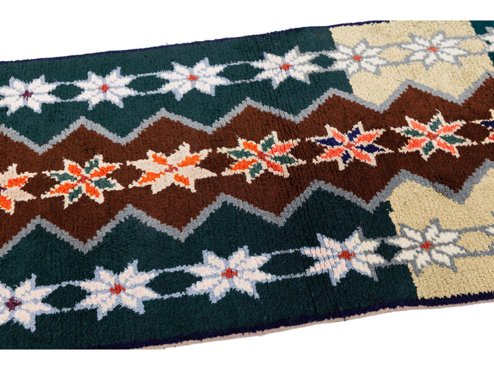 Vintage Turkish Wool Runner Rug 3 X 10