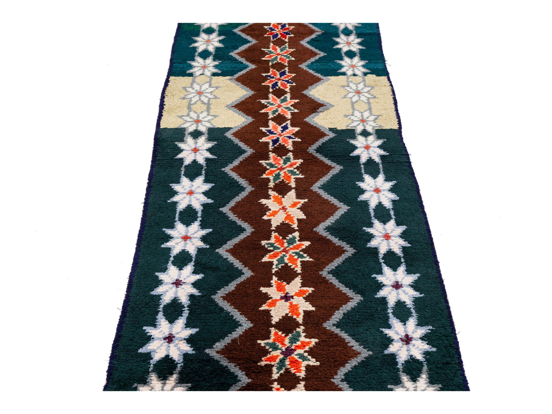 Vintage Turkish Wool Runner Rug 3 X 10