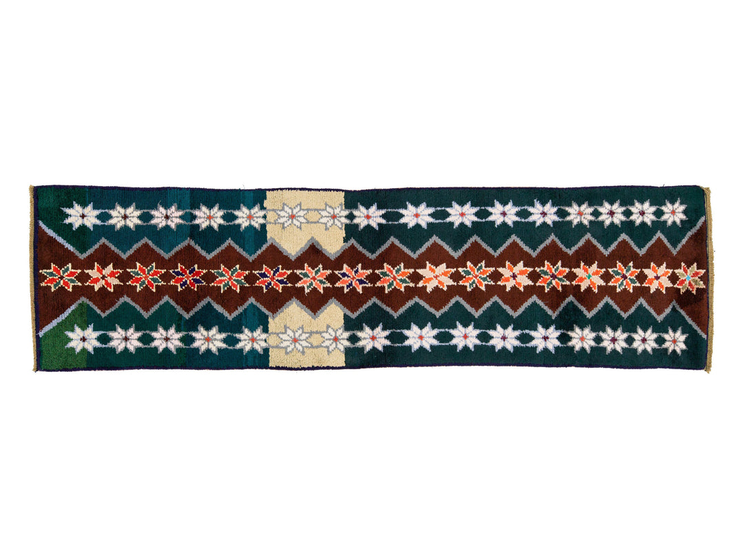 Vintage Turkish Wool Runner Rug 3 X 10