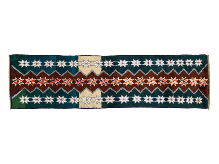 Vintage Turkish Wool Runner Rug 3 X 10