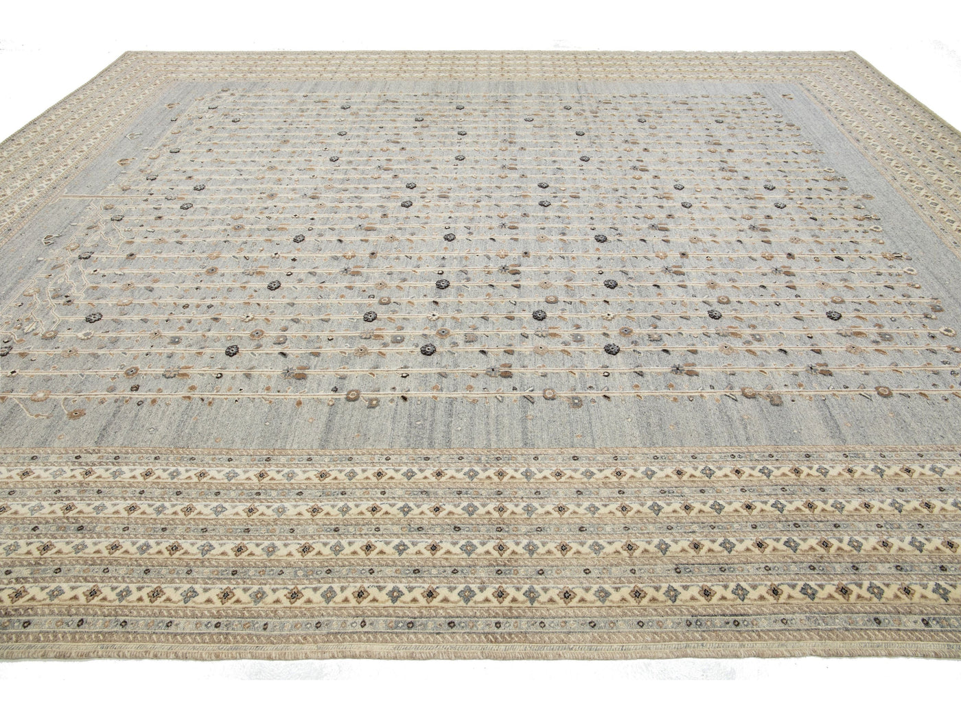 Modern Soumak Wool Rug 12 X 15