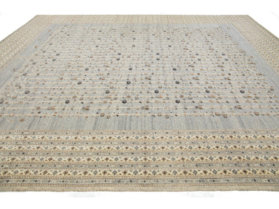 Modern Soumak Wool Rug 12 X 15