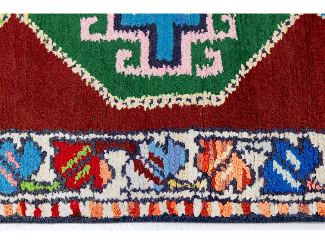 Vintage Turkish Wool Rug 2 X 12