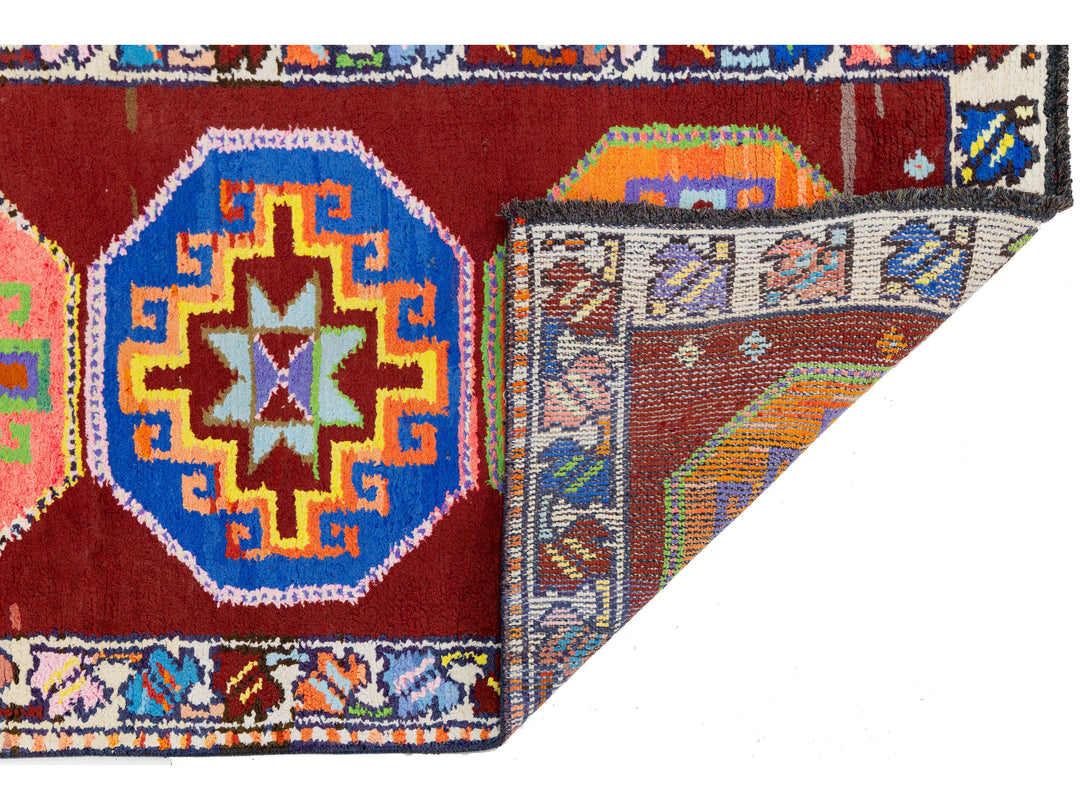 Vintage Turkish Wool Rug 2 X 12