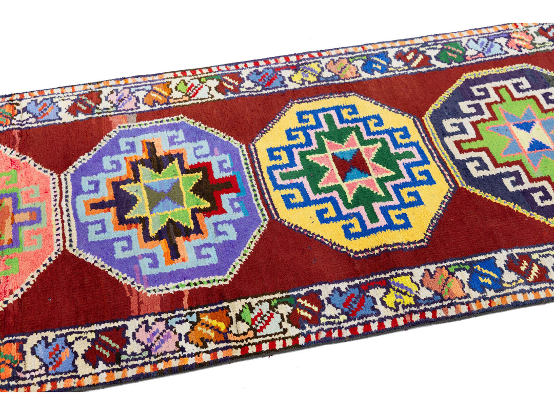 Vintage Turkish Wool Rug 2 X 12