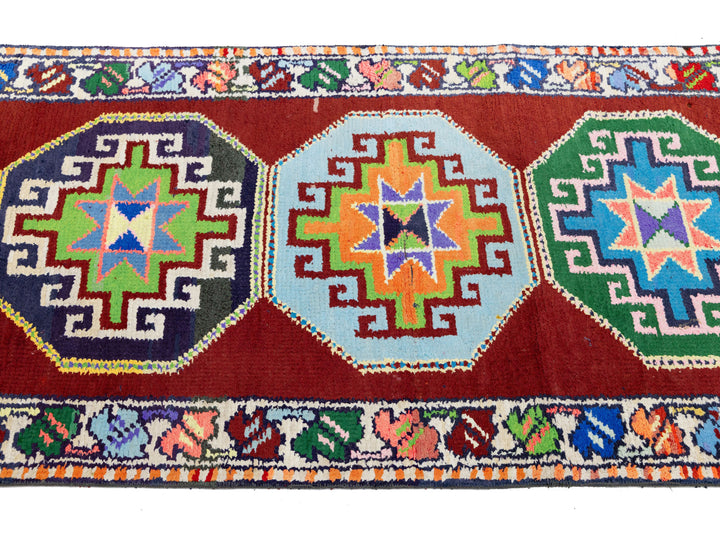 Vintage Turkish Wool Rug 2 X 12