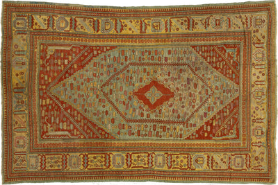 Antique Turkish Oushak Wool Rug 10 X 15