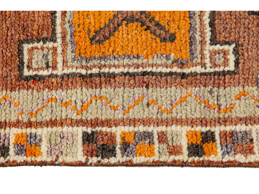 Vintage Turkish Wool Runner Rug 3 X 13