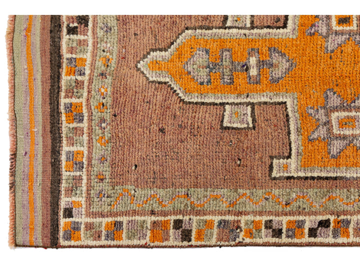 Vintage Turkish Wool Runner Rug 3 X 13