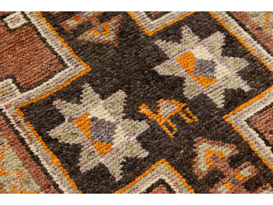 Vintage Turkish Wool Runner Rug 3 X 13