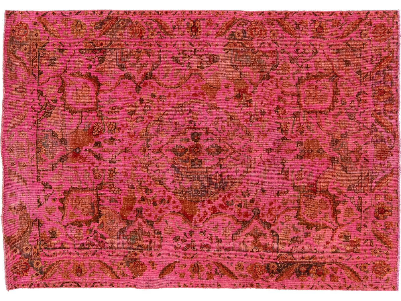 Vintage Overdyed Wool Rug 4 X 6