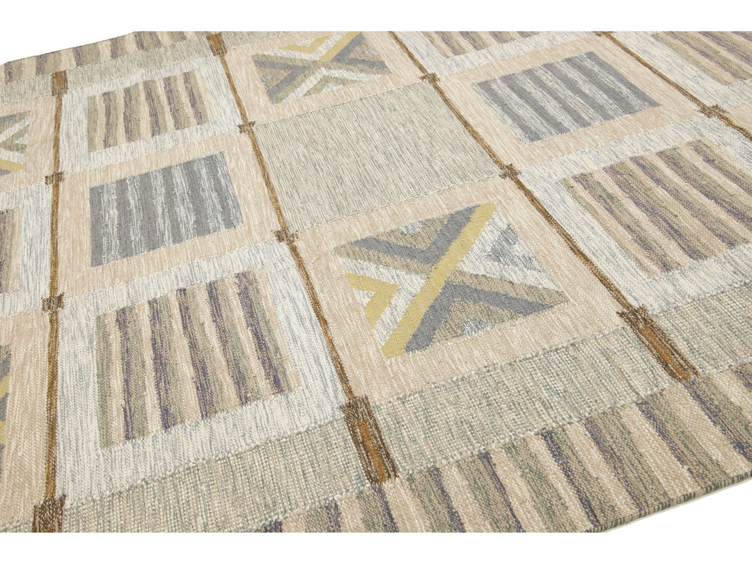 Modern Scandinavian Wool Rug 9 X 12