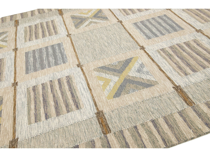 Modern Scandinavian Wool Rug 9 X 12
