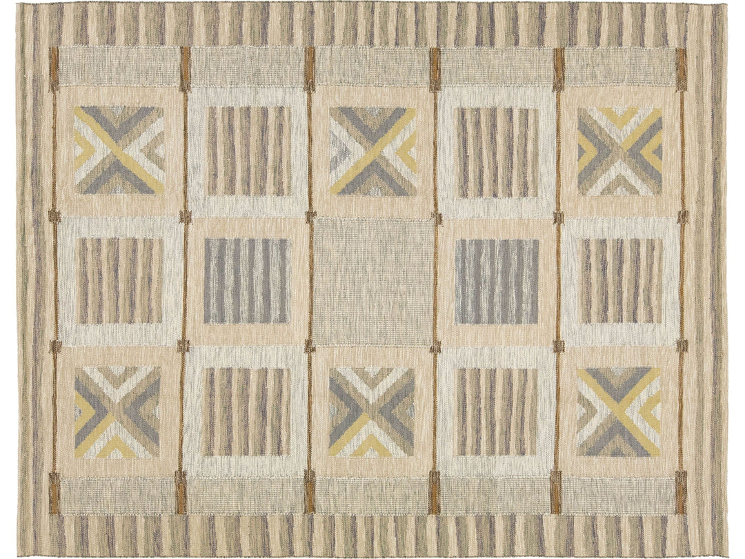 Modern Scandinavian Wool Rug 9 X 12