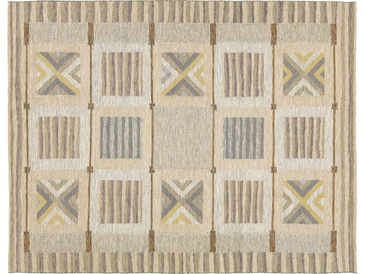 Modern Scandinavian Wool Rug 9 X 12