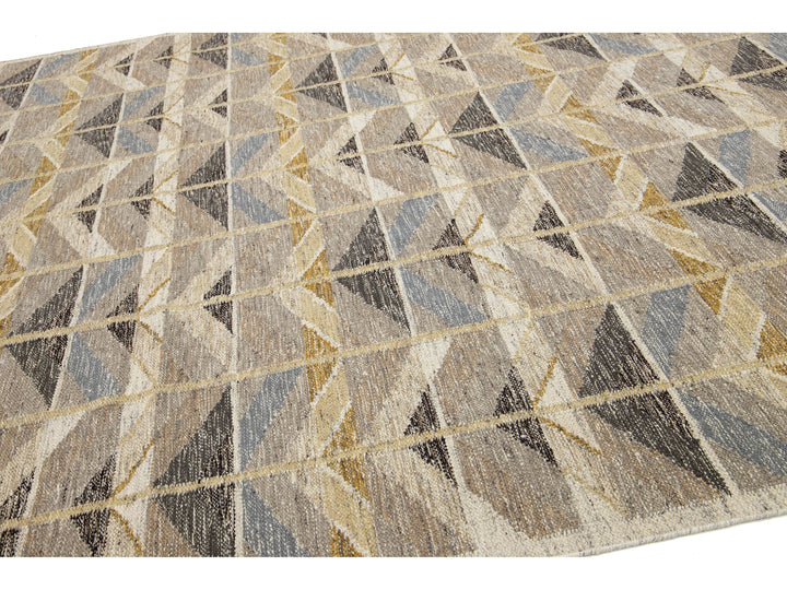 Modern Swedish Wool Rug 10 X 14