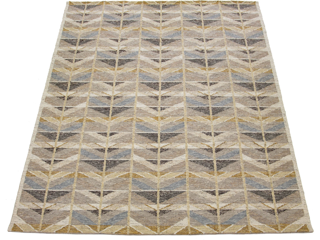 Modern Swedish Wool Rug 10 X 14
