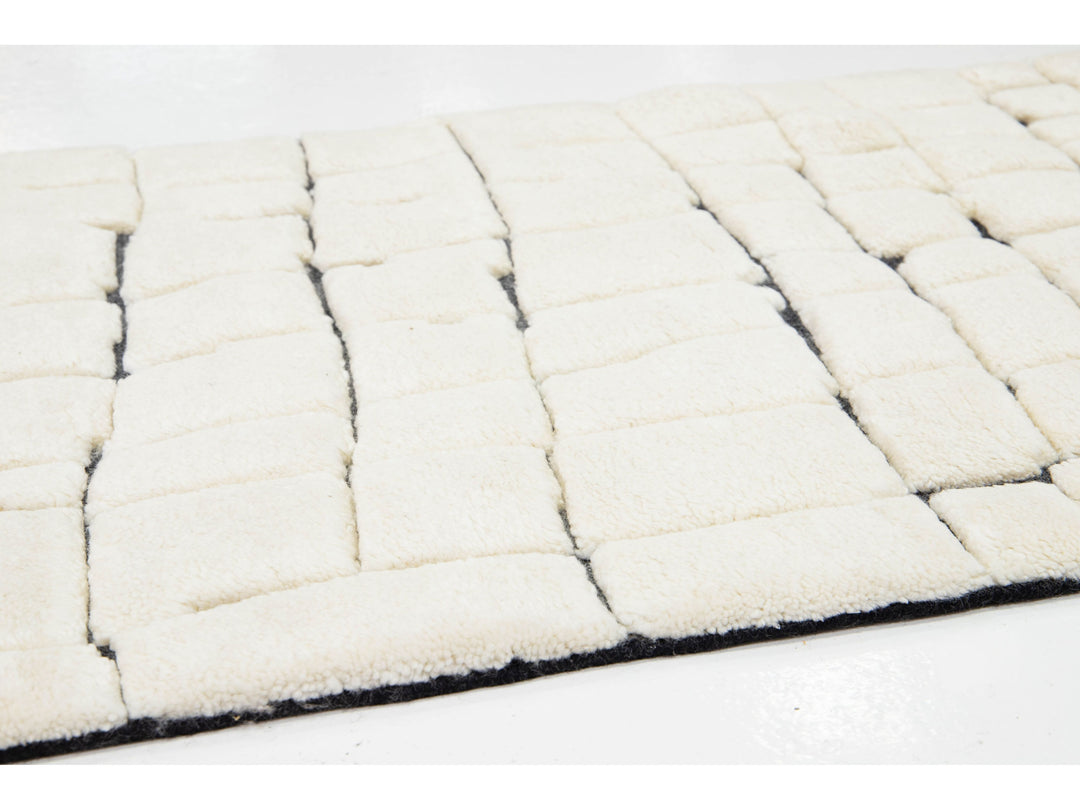 Modern Moroccan Wool Runner 3 X 20