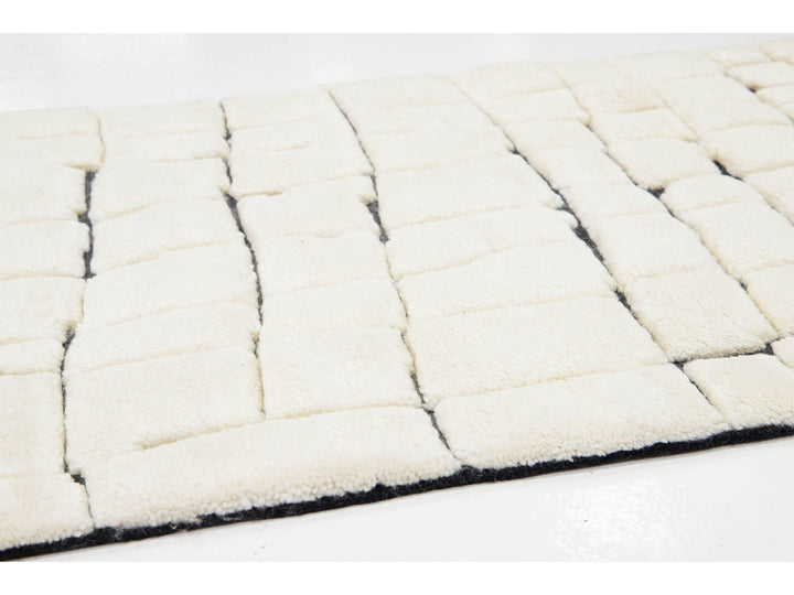 Modern Moroccan Wool Runner 3 X 20