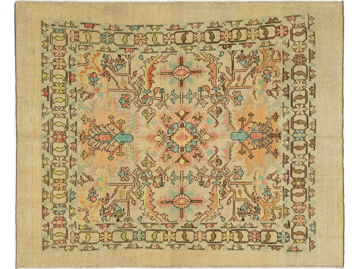 Contemporary Revival Wool Rug 7 X 9