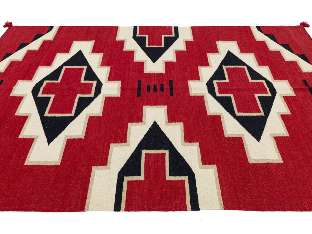 Modern Navajo Wool Rug 6 X 9