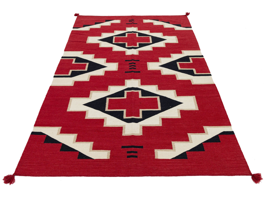 Modern Navajo Wool Rug 6 X 9
