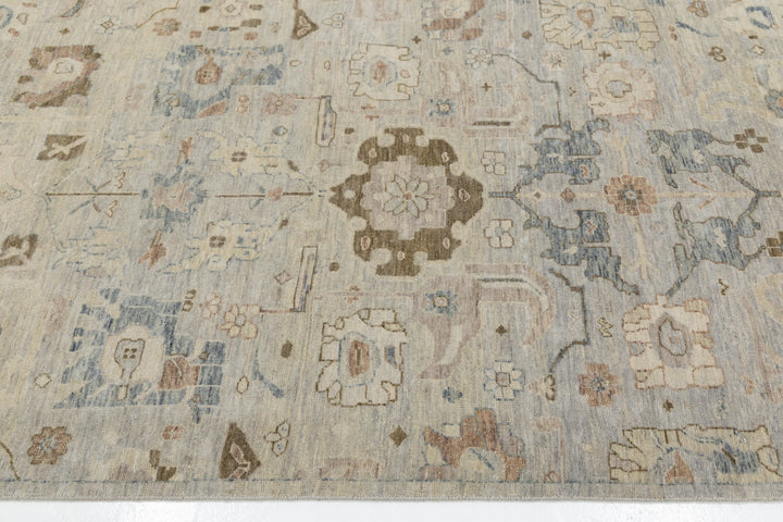 Modern Oushak Wool Rug 10 X 14