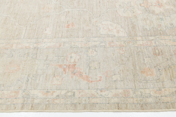 Modern Oushak Wool Rug 12 X 15