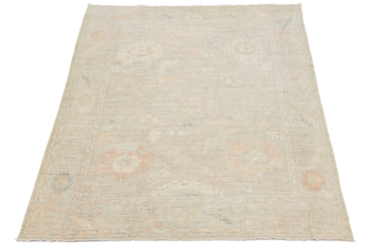 Modern Oushak Wool Rug 12 X 15