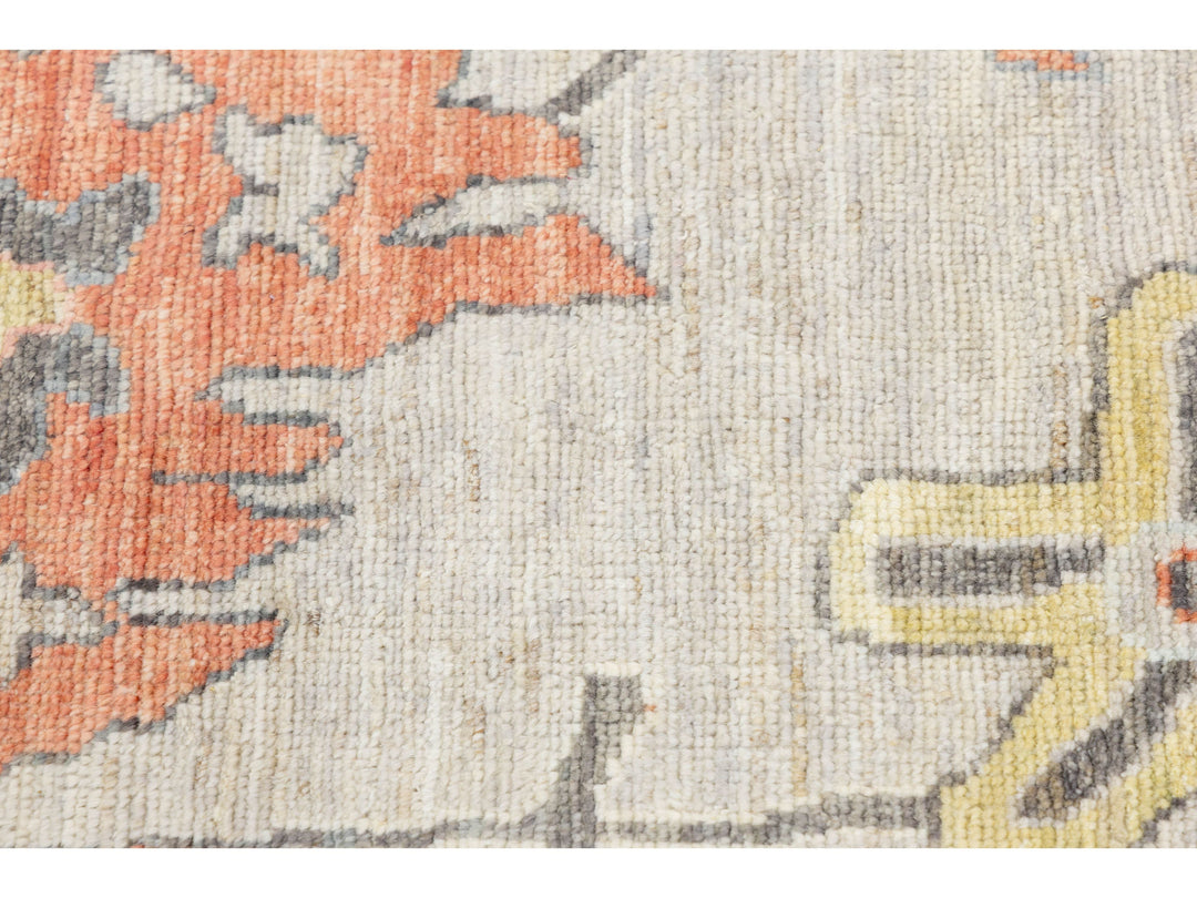 Modern Oushak Wool Rug 10 X 14