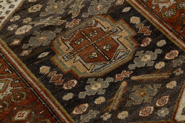 Antique Malayer Wool Runner 3 X 13