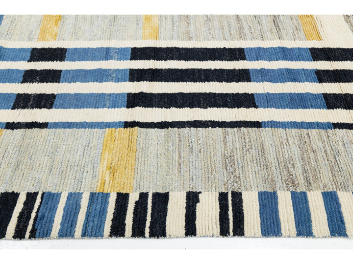Modern Moroccan Wool Rug 9 X 12