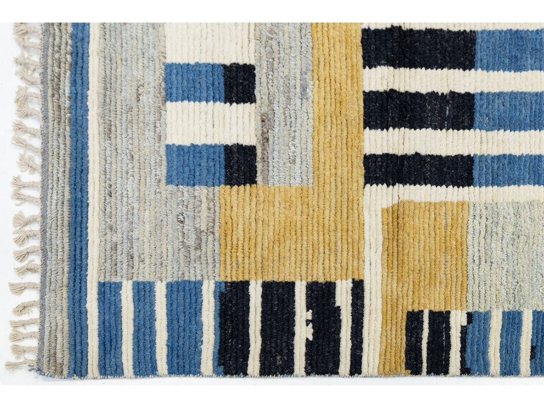 Modern Moroccan Wool Rug 9 X 12