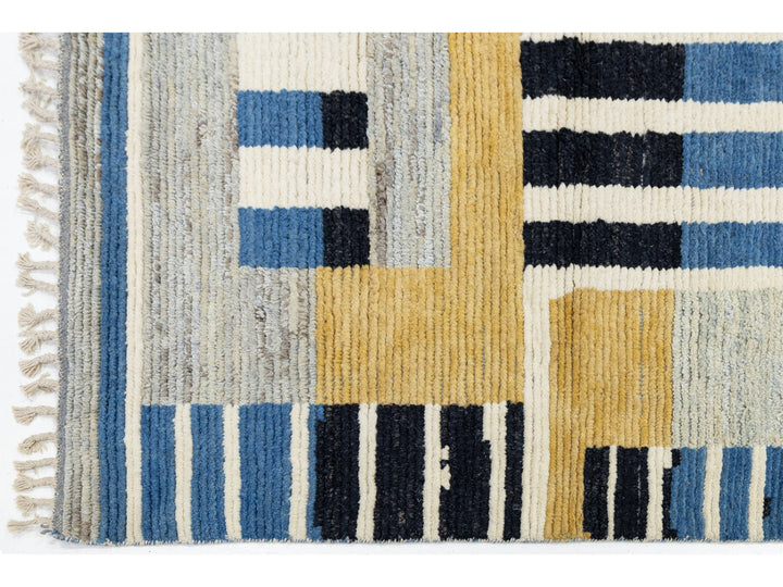 Modern Moroccan Wool Rug 9 X 12