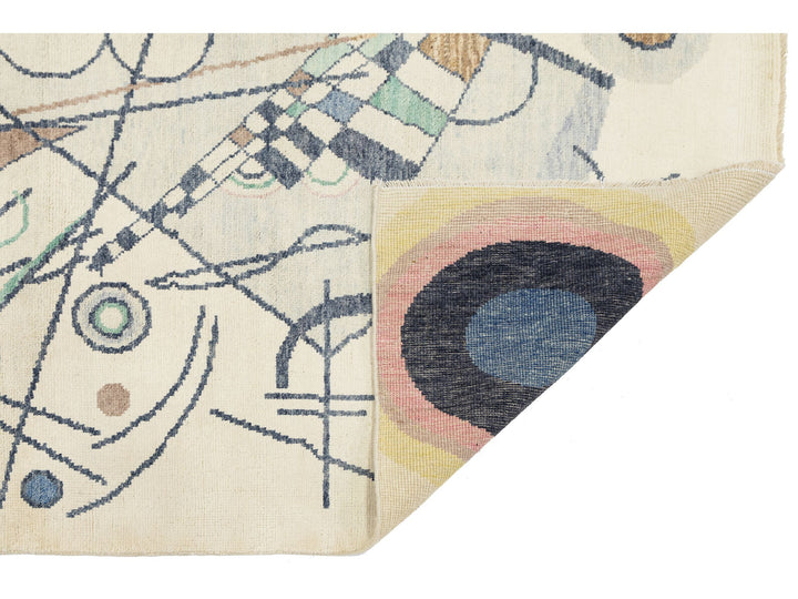 Modern Art Deco Wool Rug 5 X 8