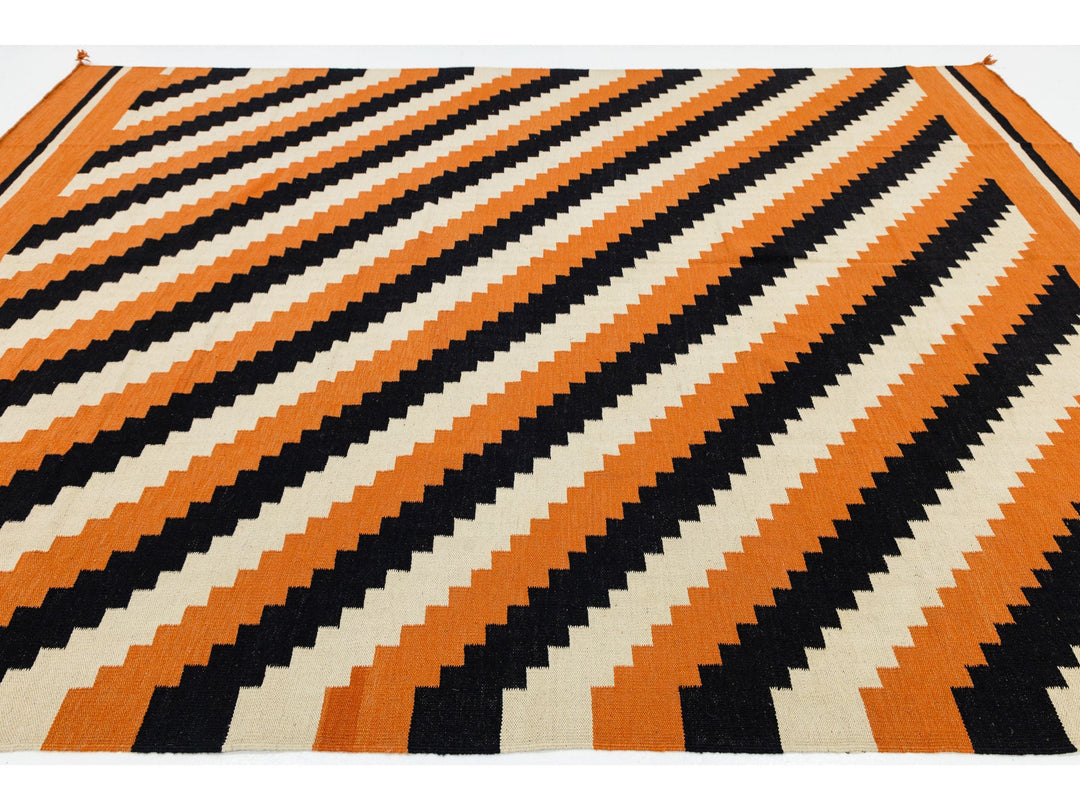 Modern Navajo Wool Rug 9 X 12