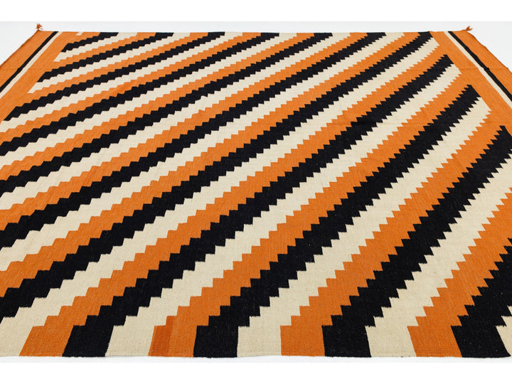 Modern Navajo Wool Rug 9 X 12