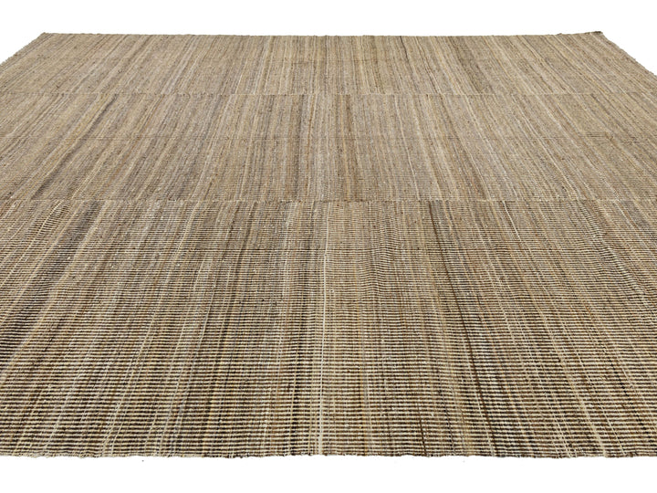 Modern Kilim Flatweave Wool Rug 12 X 15