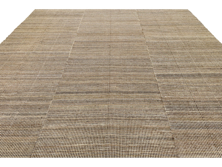 Modern Kilim Flatweave Wool Rug 12 X 15