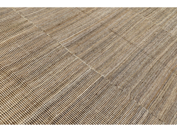 Modern Kilim Flatweave Wool Rug 12 X 15