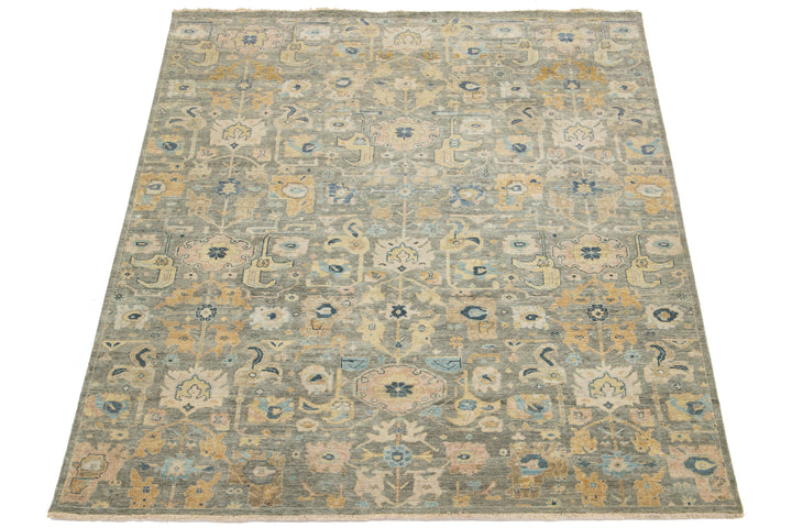 Modern Indian Wool Rug 8 X 10