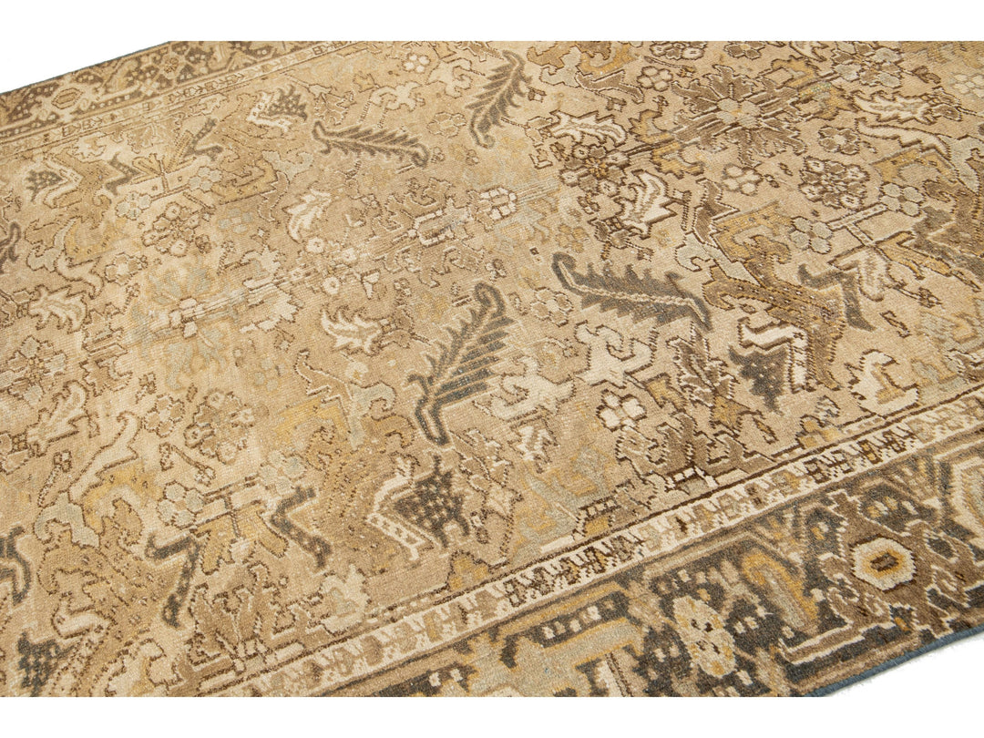 Antique Heriz Wool Rug 6 X 8