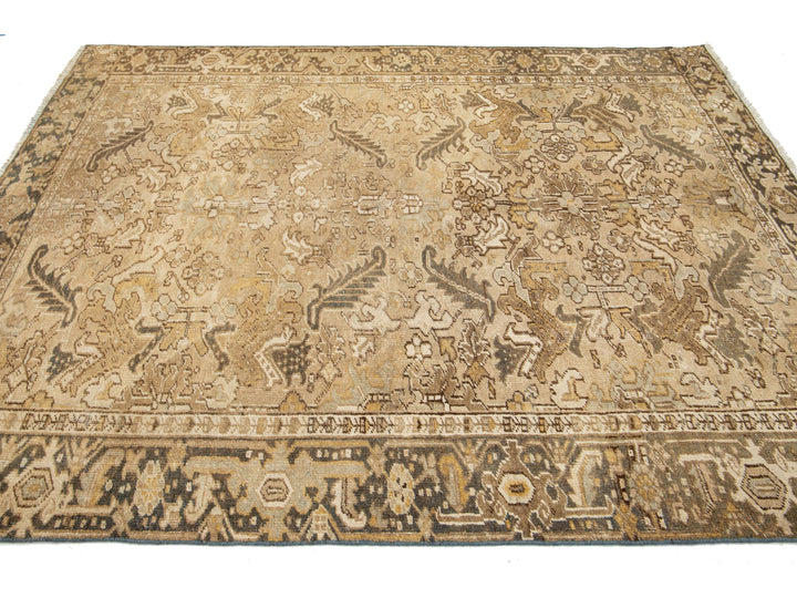 Antique Heriz Wool Rug 6 X 8
